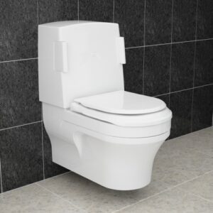 Toilette con doccia Closomat con asciugacapelli e sedile extra large - Appeso